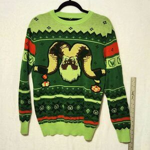 Blizzard World Of Warcraft Size M Greench Ugly Christmas Sweater 2017 Holiday